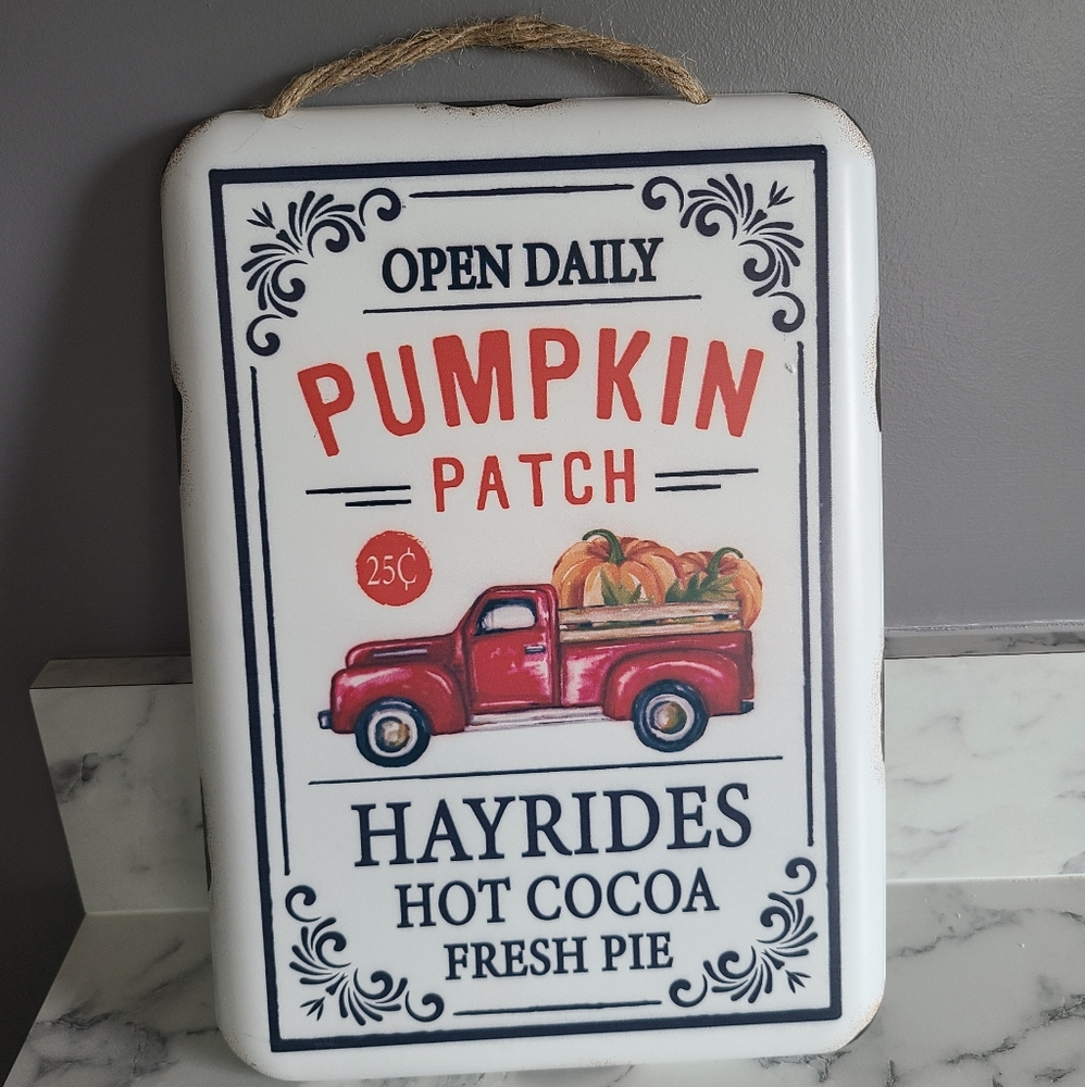 Red Truck Fall Sign